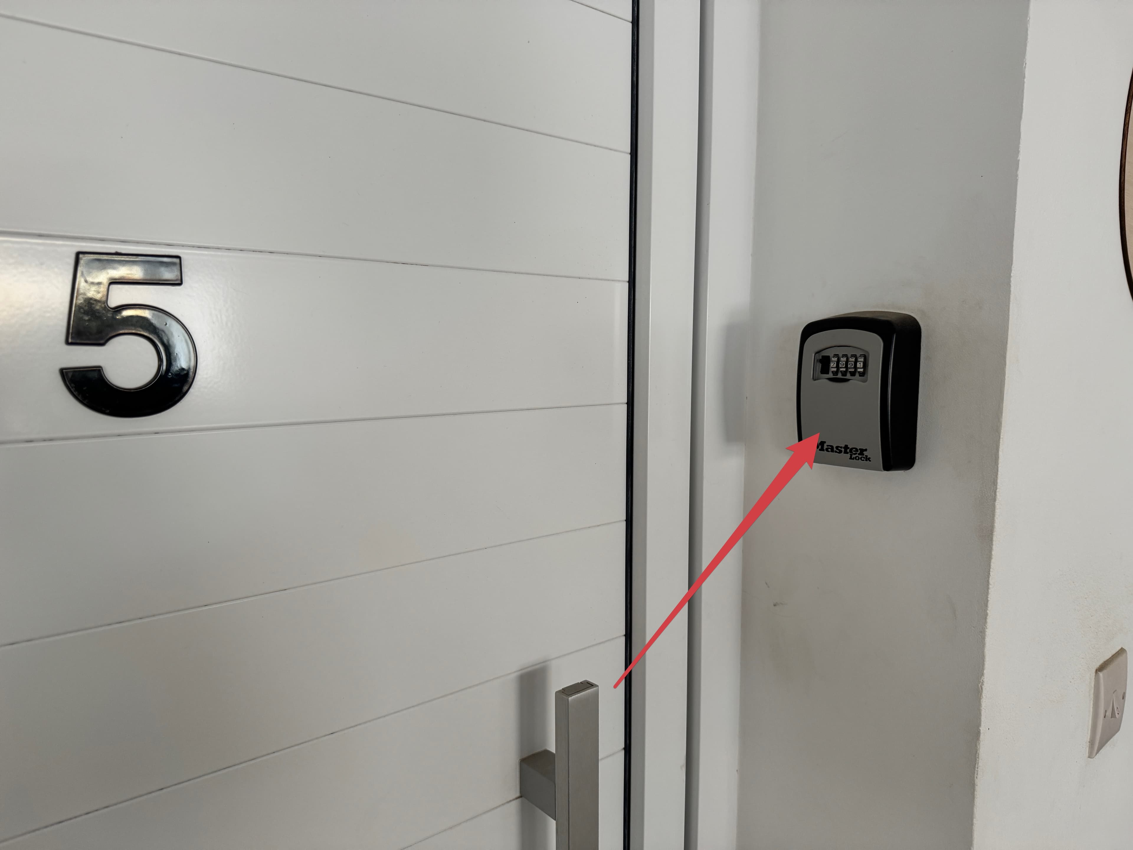 Right lockbox on the wall